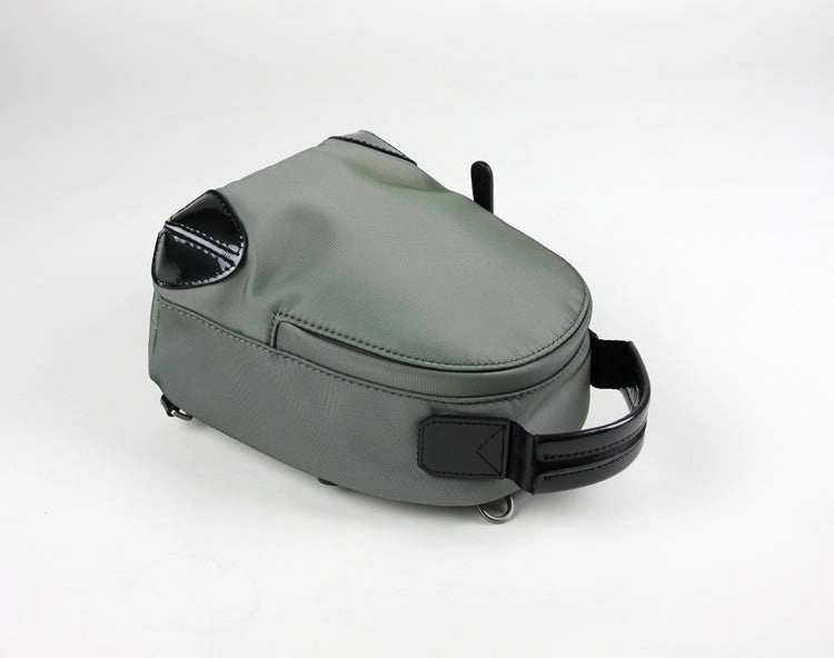 Womens Nylon Small Backpack Purse Gray&Yellow Convertible Crossbody Bag Nylon Backpack Shoulder Bag for Ladies