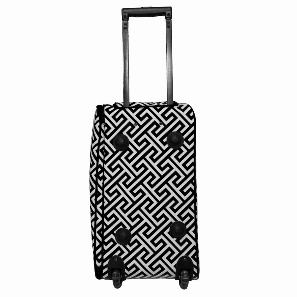 World Traveler Greek Key 21-inch Carry-on Rolling Duffle Bag