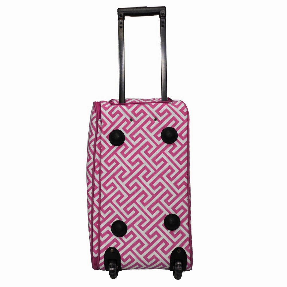 World Traveler Greek Key 21-inch Carry-on Rolling Duffle Bag