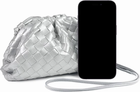 Woven Dumpling Bag for Women Clutch Purses, Cloud Crossbody Handbag Soft Shoulder Bag