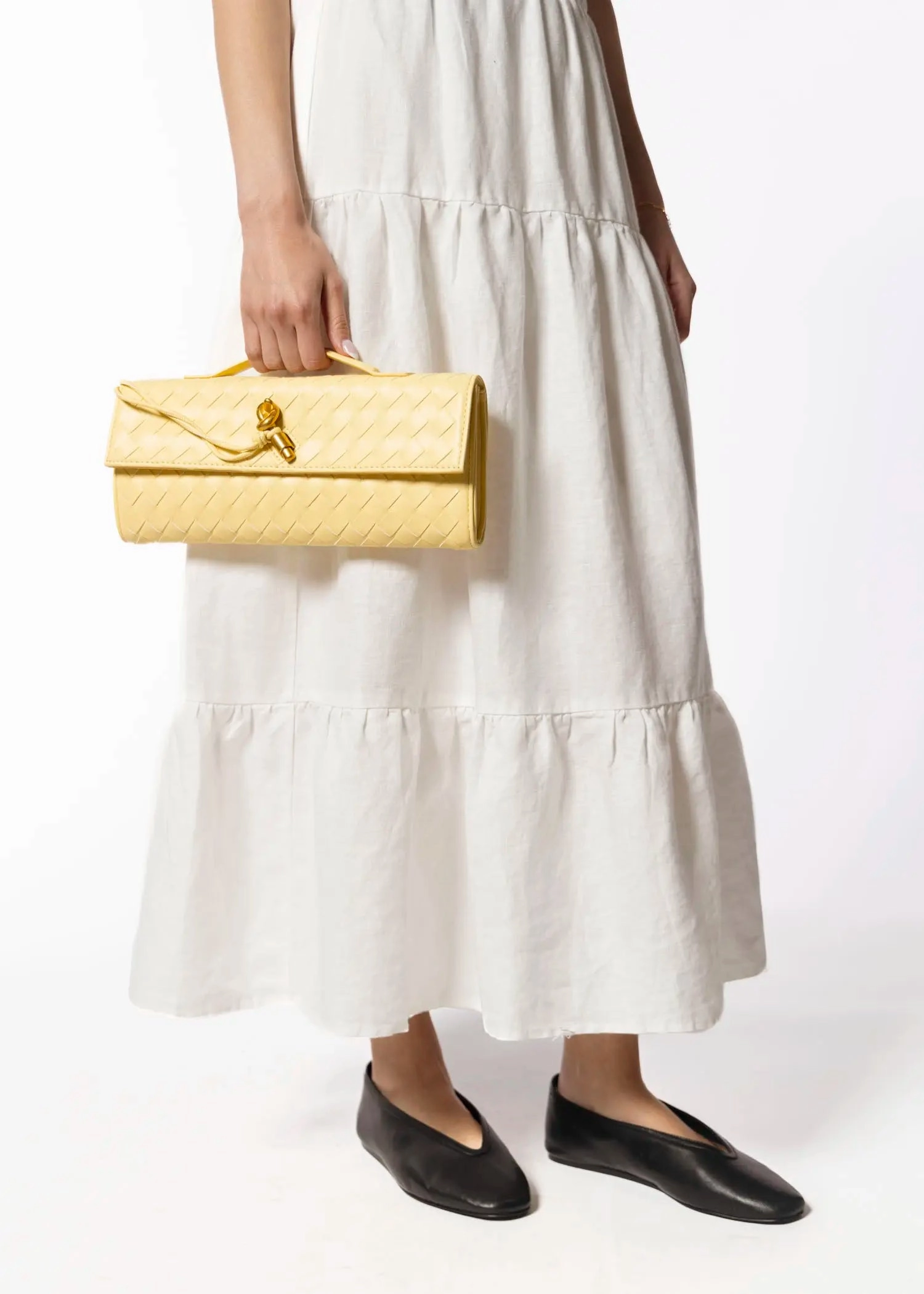 Woven Leather Clutch