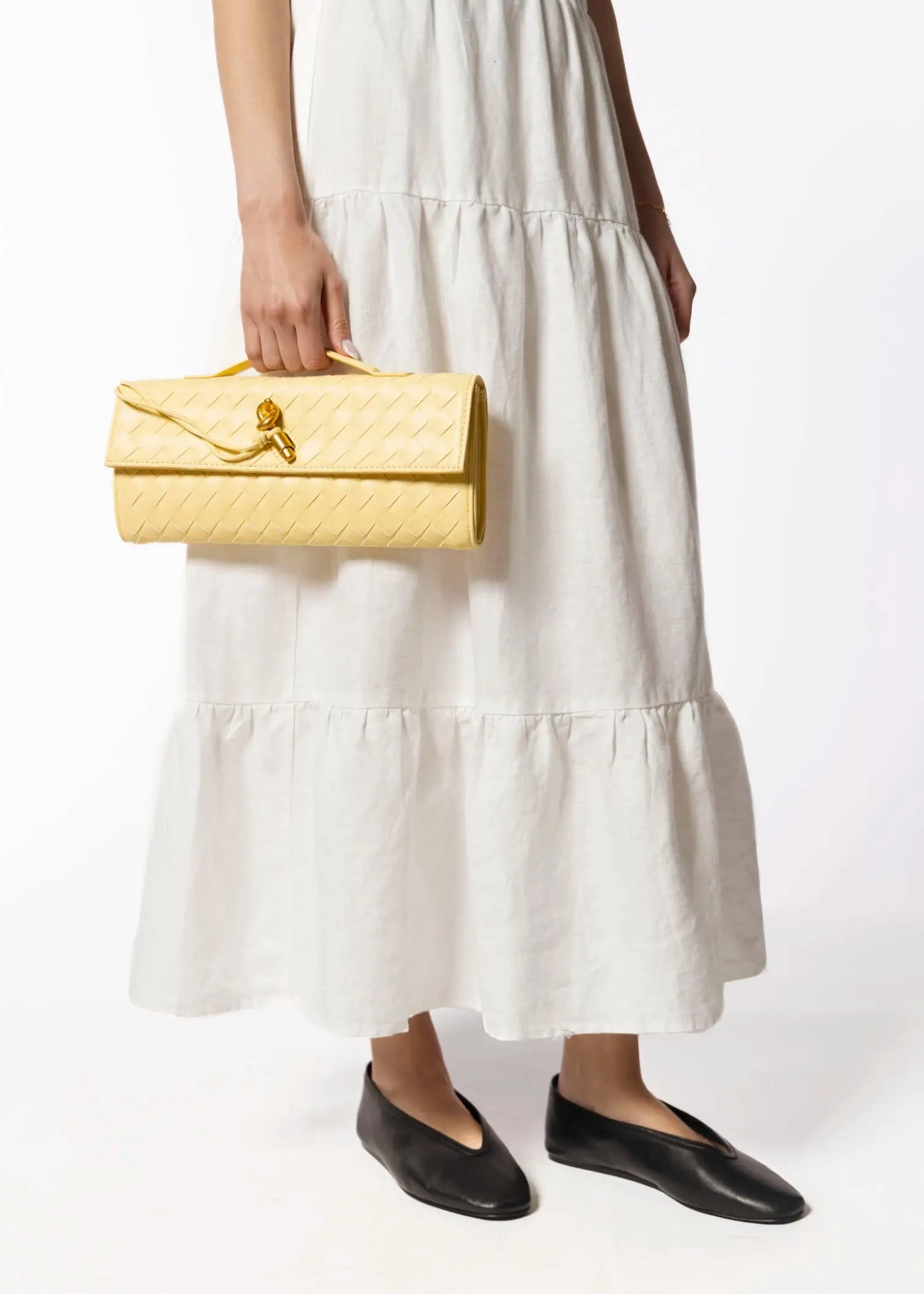 Woven Leather Clutch