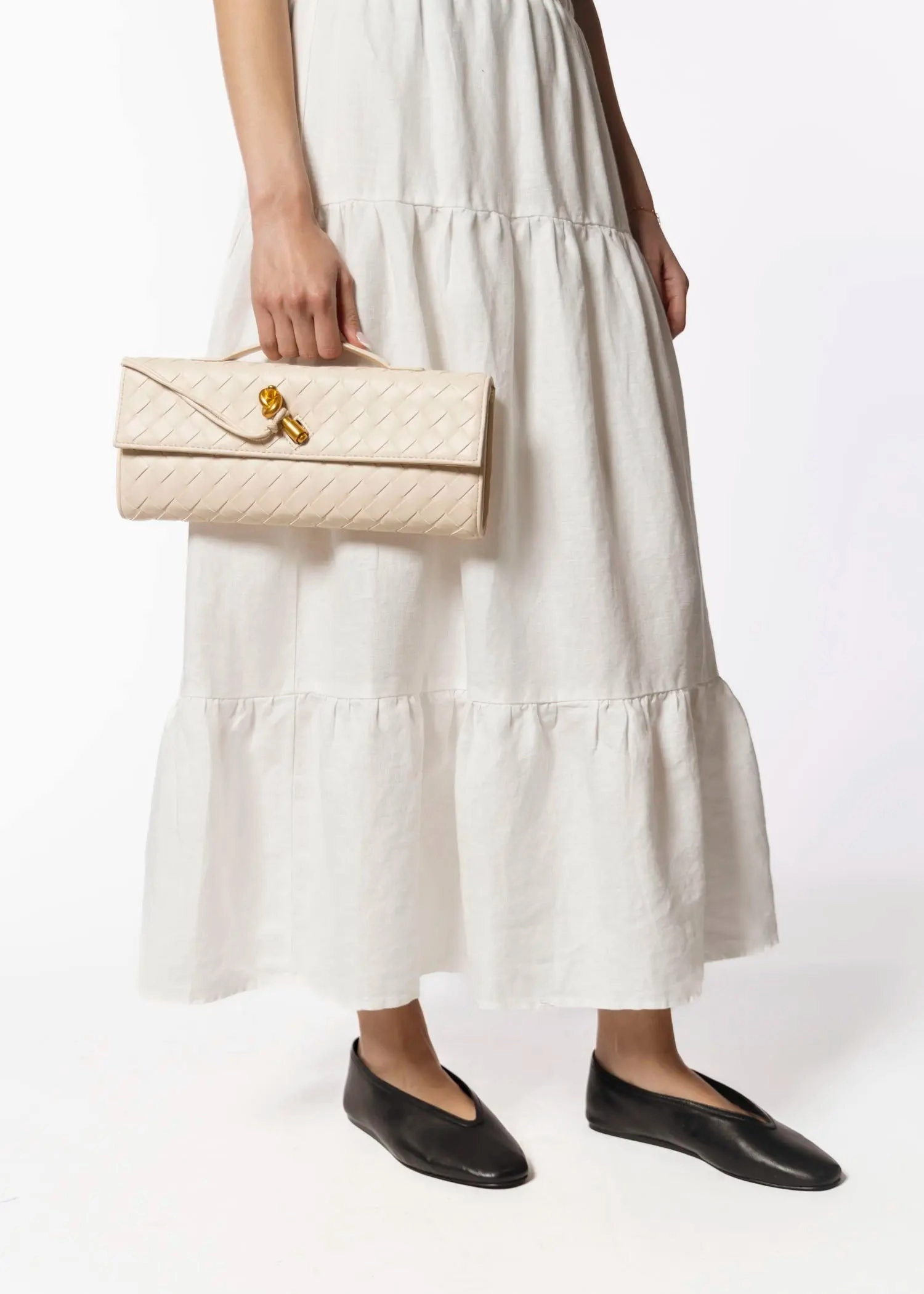 Woven Leather Clutch