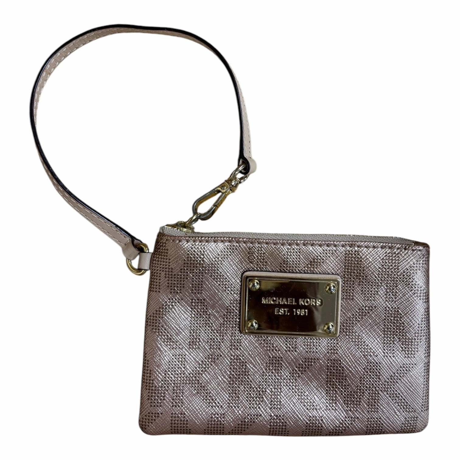 Wristlet Designer By Michael Kors In Rose Gold, Size:Small