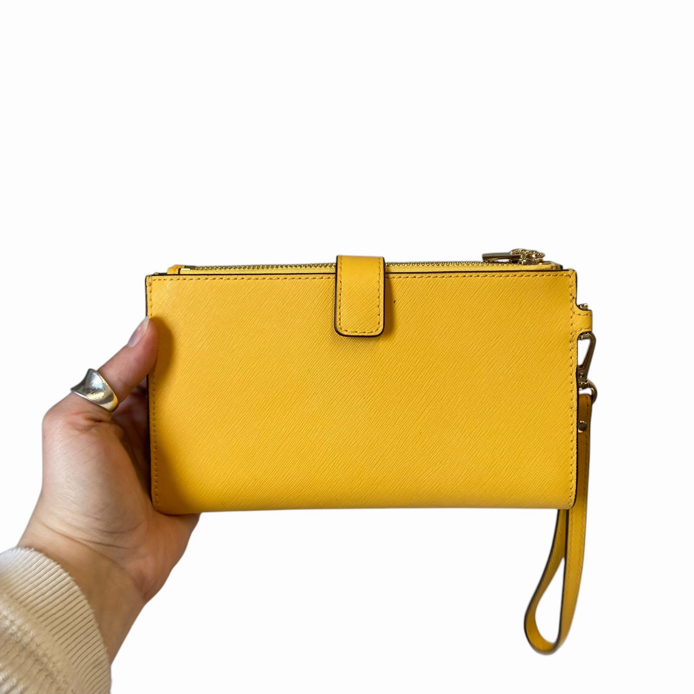 Wristlet Designer By Michael Kors In Yellow, Size:Medium